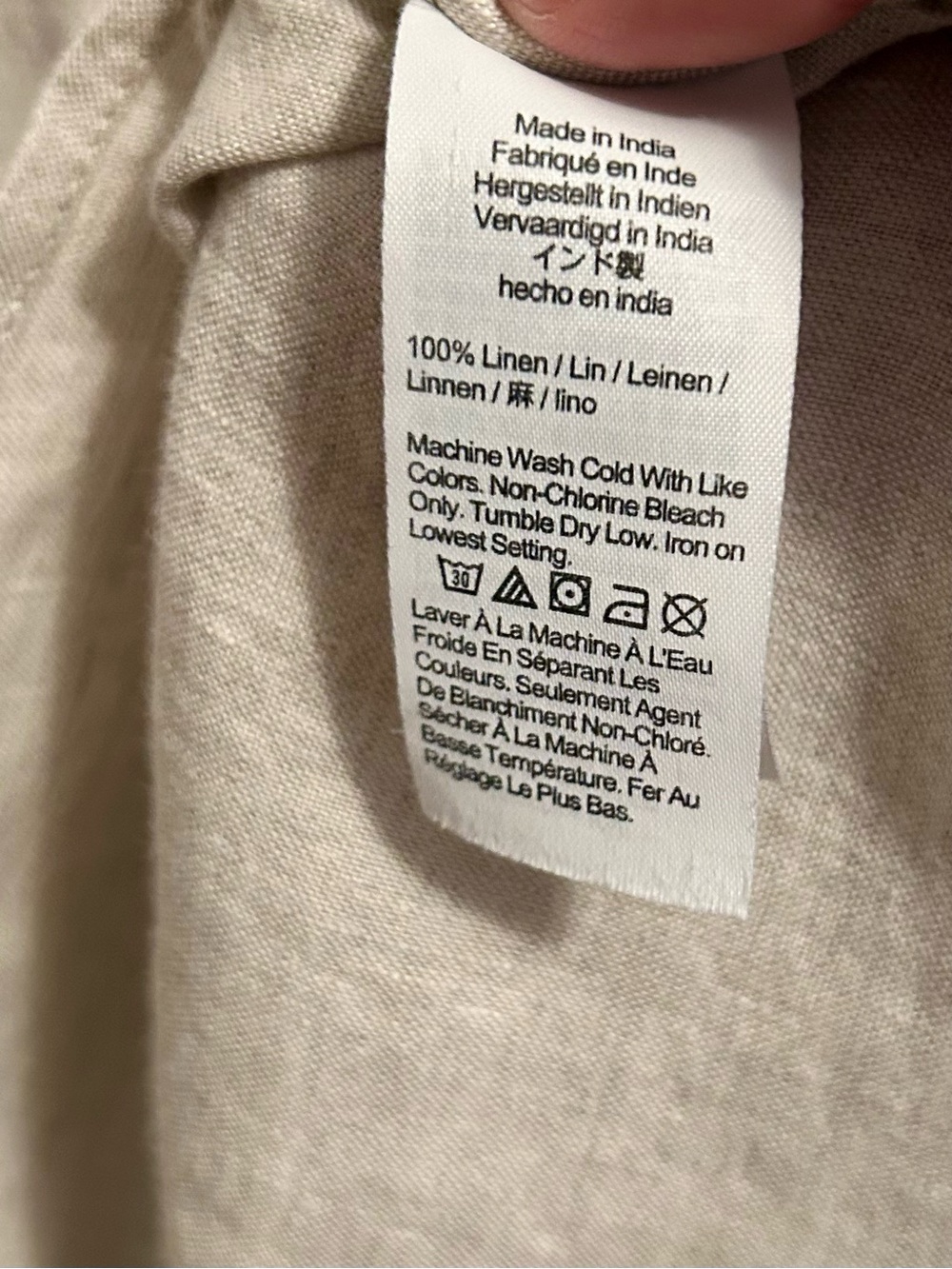 J.Crew Relaxed-fit short-sleeve Baird McNutt Irish linen shirt in flax size L - Picture 6 of 6